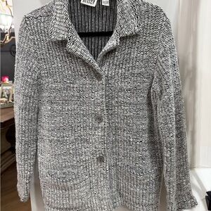 Chico's Monochrome Button-Up Cardigan